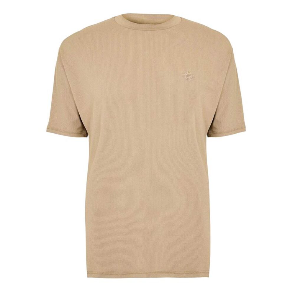 Couture Club Mens Rubberised Logo Training T-Shirt / Sand